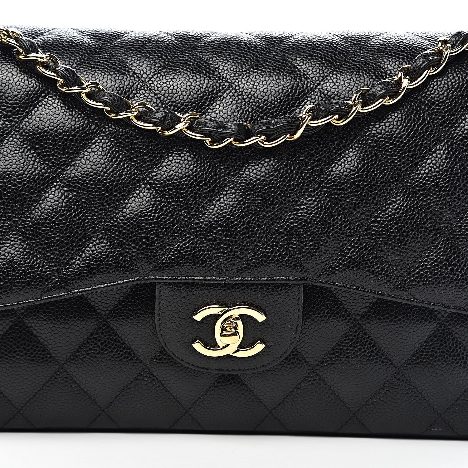 Chanel Caviar Quilted Jumbo Double Flap Black 12 of 12