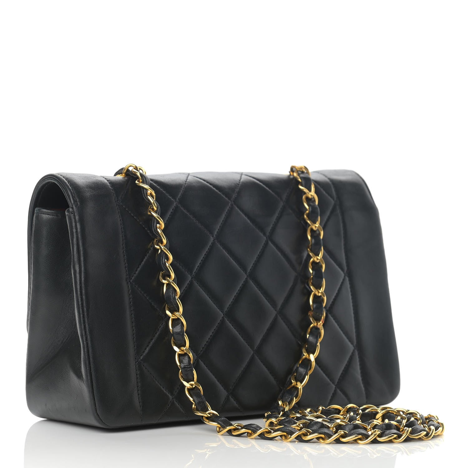 Chanel Lambskin Quilted Small Single Flap Black 2 of 16