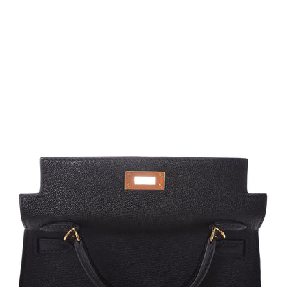 Hermes Chevre Chandra Mini Kelly Sellier 20 Black 17 of 37