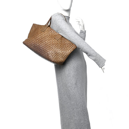 Bottega Veneta Metallic Chevre Intrecciato Medium Cabat Ottone 3 of 16