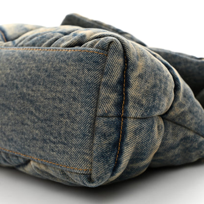Saint Laurent Denim Quilted Small Loulou Puffer Monogram Chain Satchel Blue Cinnamon 10 of 10