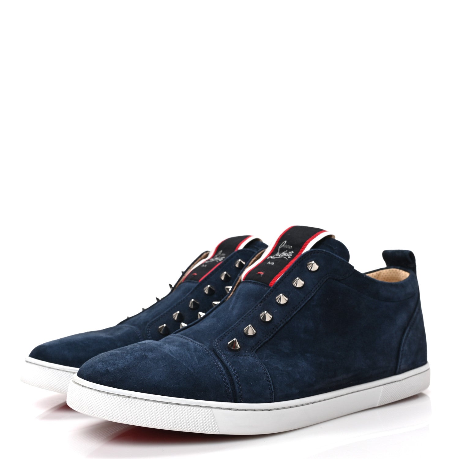 Christian Louboutin Denim Mens Fique A Vontade Sneakers 44.5 Blue 3 of 8