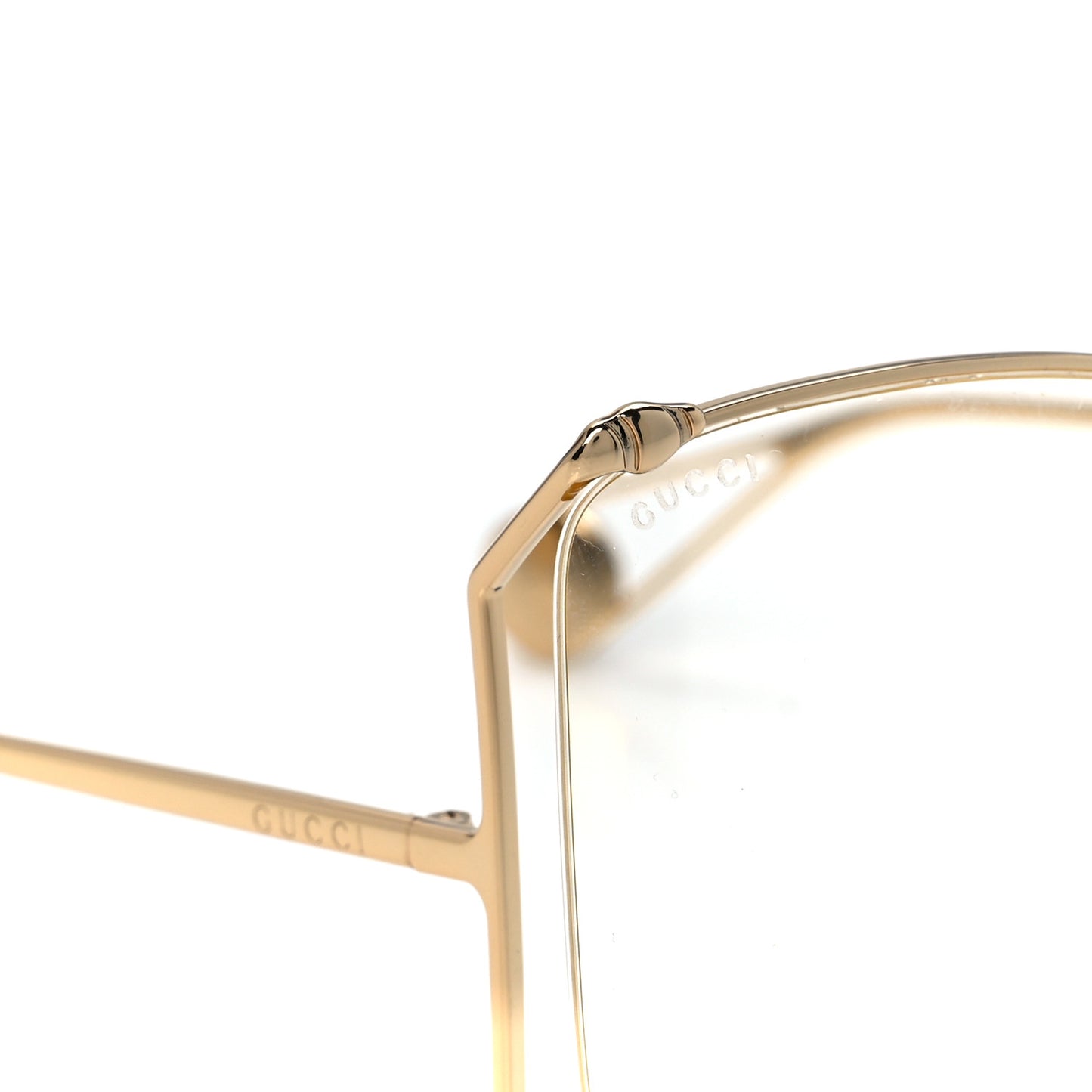 Metal Oversized Round Sunglasses GG0252S Gold