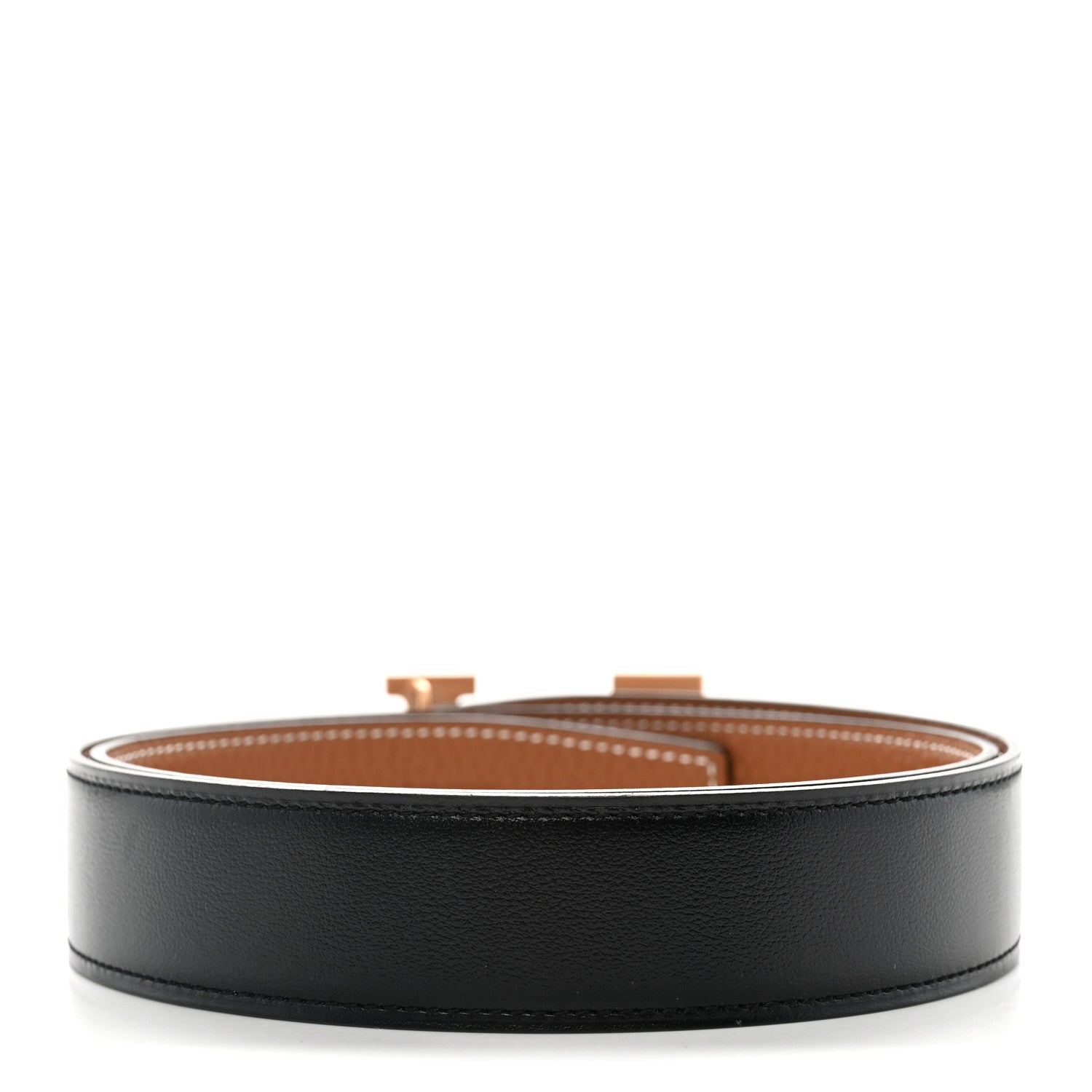 Hermes Box Togo 24mm Mini H Belt 80 32 Black Gold 2 of 6