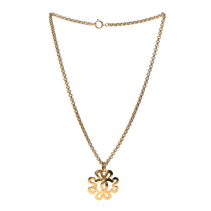 Chanel CC Pendant Necklace Gold 3 of 5