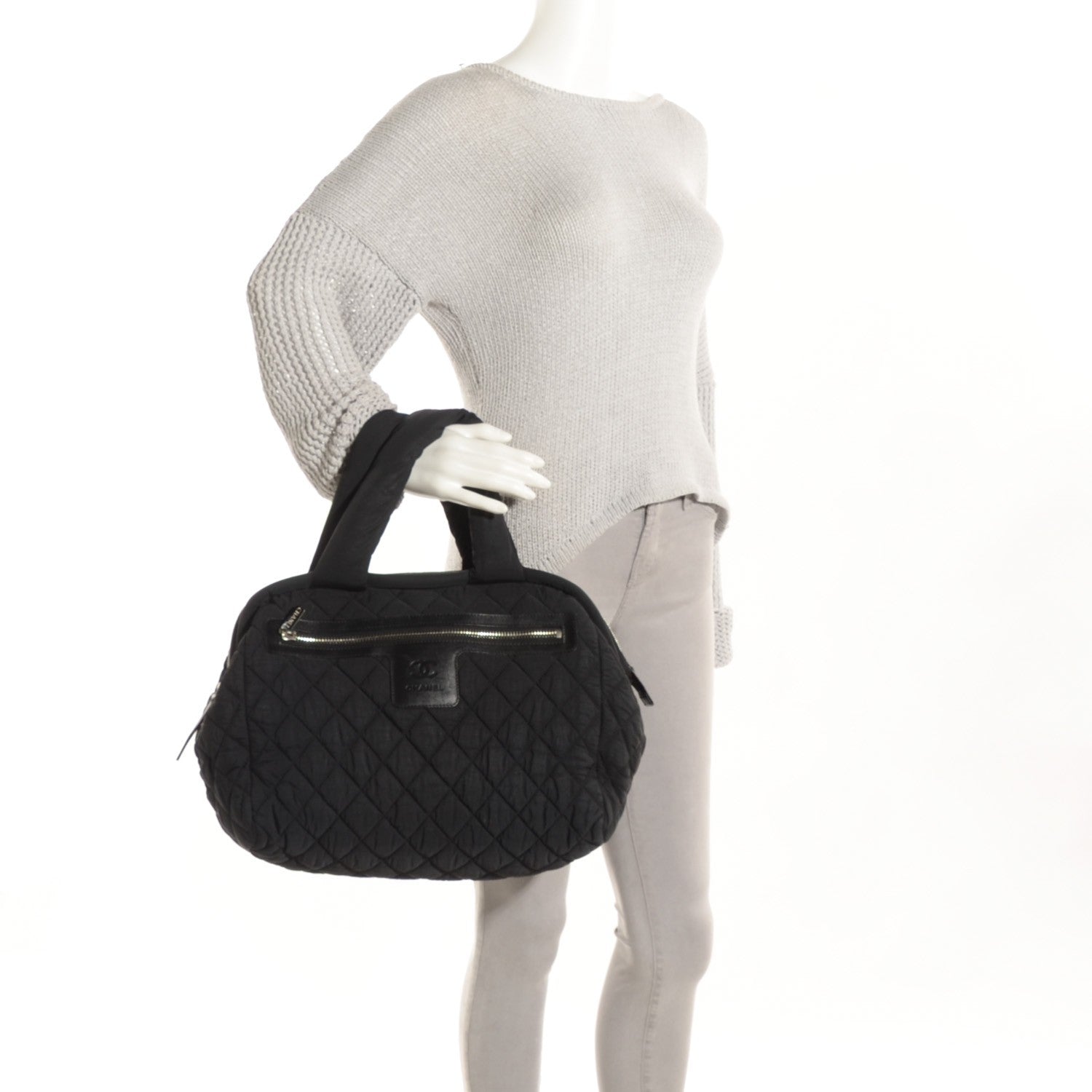 Chanel Nylon Coco Cocoon Bowler Black 2 of 9