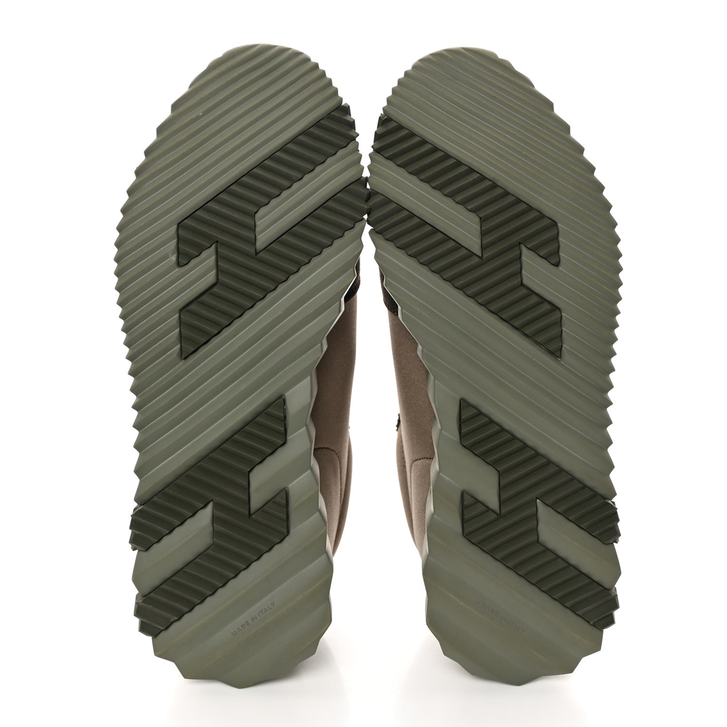 Technical Jersey Goatskin Suede Goatskin Bouncing Sneakers 39 Vert Toundra Vert Foret