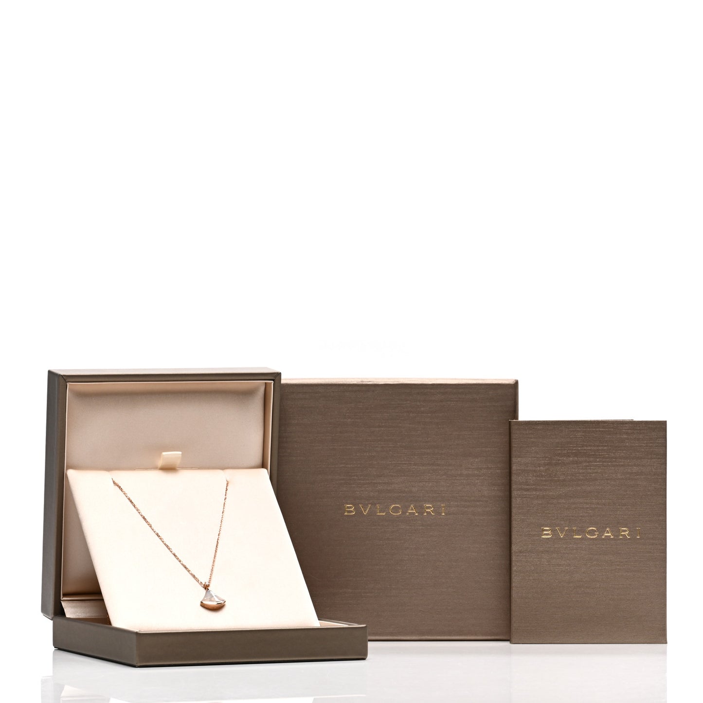 18K Rose Gold Diamond Mother of Pearl Small Divas' Dream Pendant Necklace