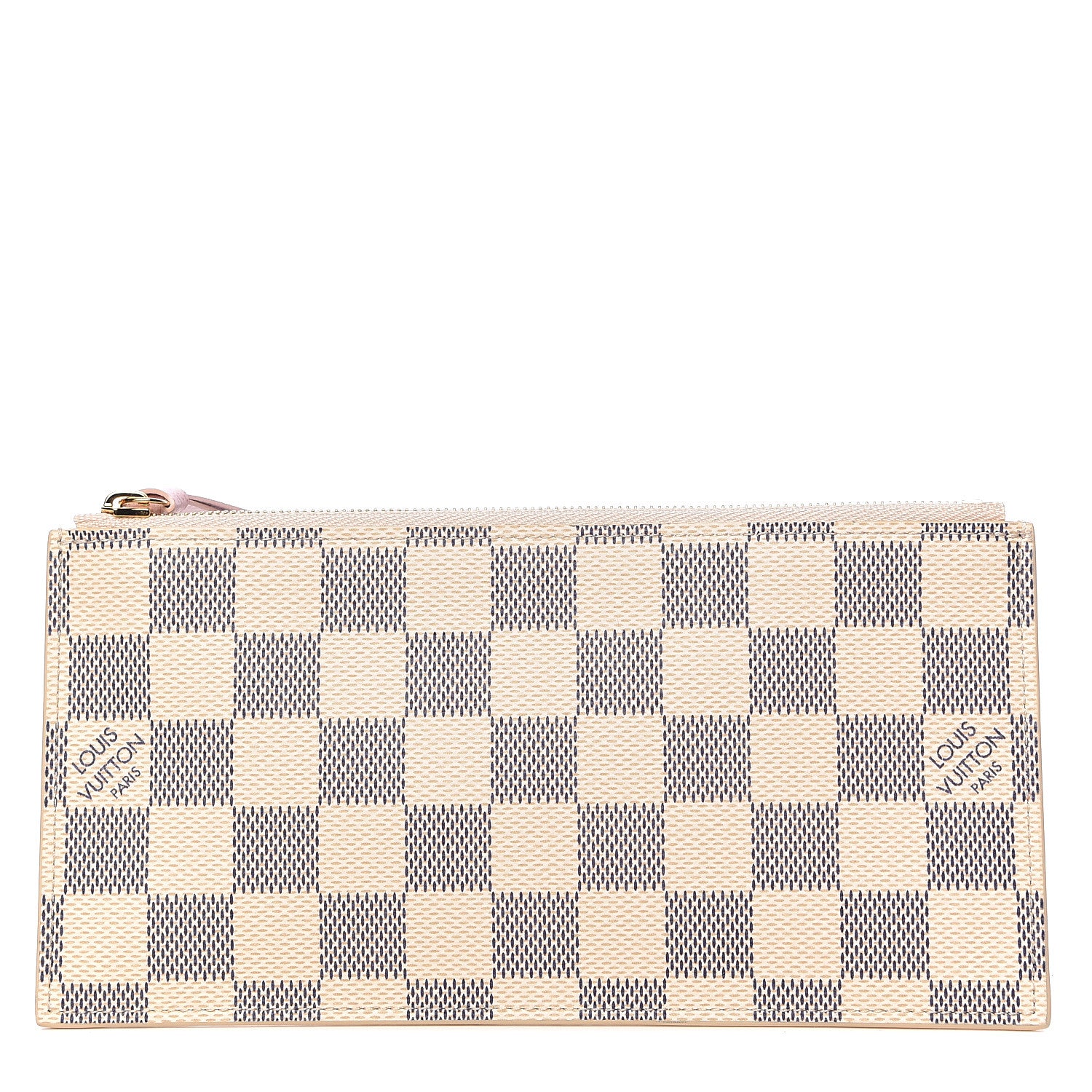 Louis Vuitton Damier Azur Felicie Chain Wallet Zippered Insert Rose Ballerine 1 of 6