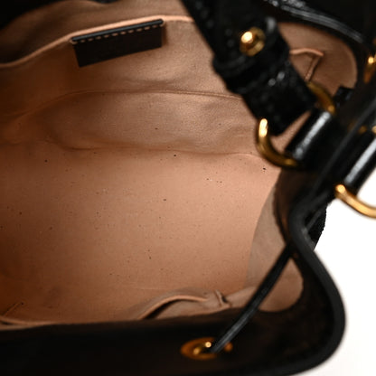 Gucci Suede Patent Web Small Ophidia Bucket Bag Black 5 of 10