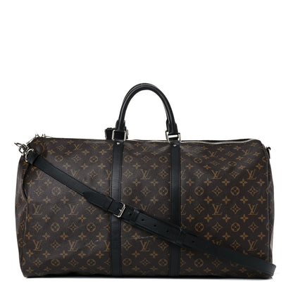 Louis Vuitton Monogram Macassar Keepall Bandouliere 55 1 of 24