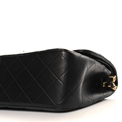 Chanel Lambskin Quilted Jumbo Double Flap Black 9 of 10