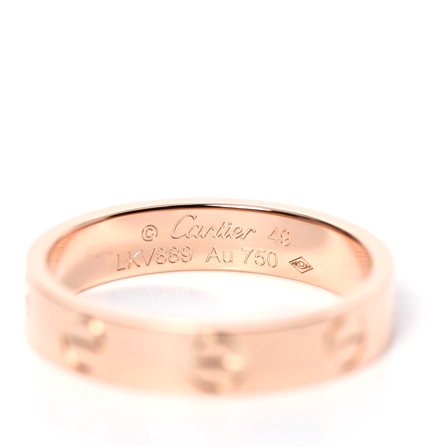 Cartier 18K Pink Gold 3.5mm LOVE Wedding Band Ring 49 4.75 8 of 8