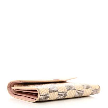 Louis Vuitton Damier Azur Victorine Wallet Rose Ballerine 4 of 8