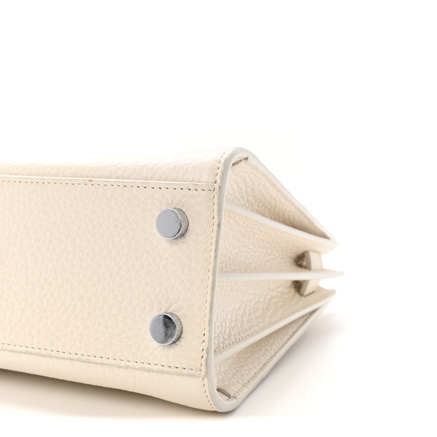 Saint Laurent Grained Calfskin Nano Sac de Jour Dove White 9 of 9