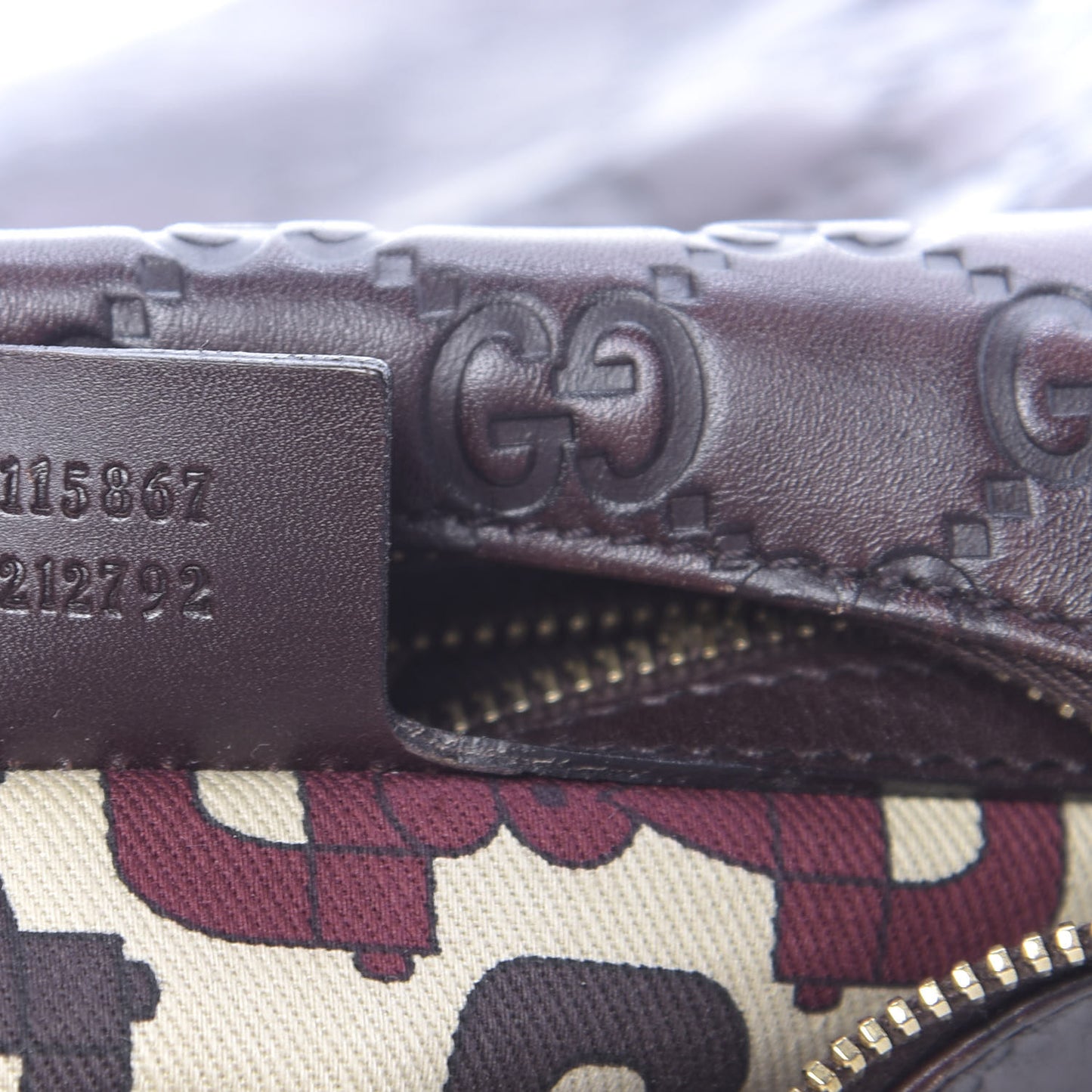 Guccissima Medium Horsebit Chain Hobo Dark Brown
