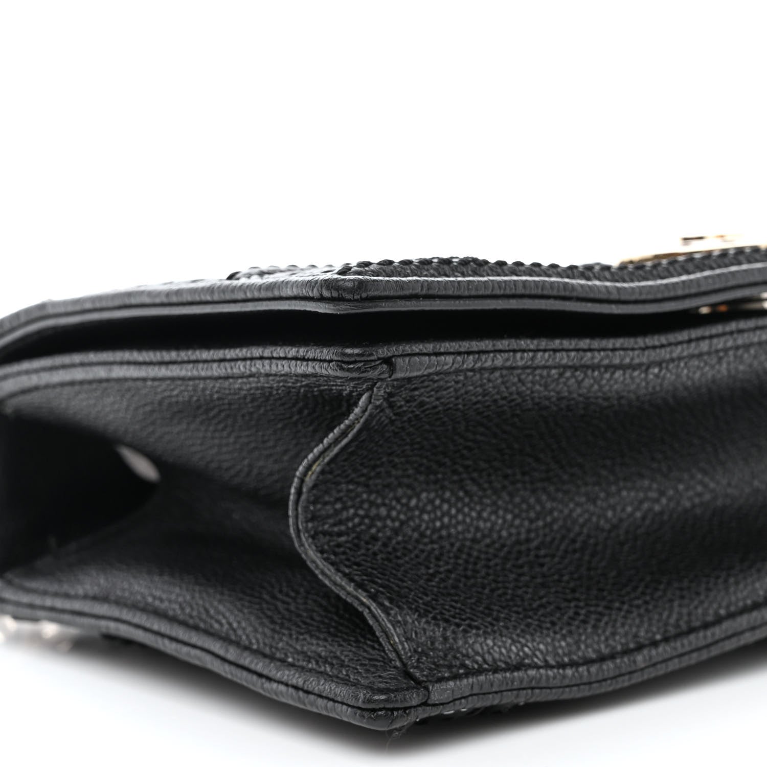 Christian Dior Grained Calfskin Perforated Diorama Flap Bag Black 9 of 13