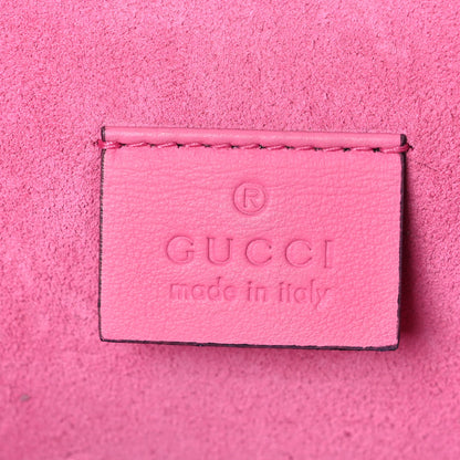 Gucci GG Supreme Monogram Suede Pierced Heart Embroidered Medium Dionysus Shoulder Bag Beige Ebony Pink Tropical Flower 6 of 11