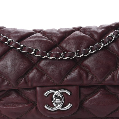 Chanel Calfskin Small Bubble Quilt Flap Burgundy 10 of 10