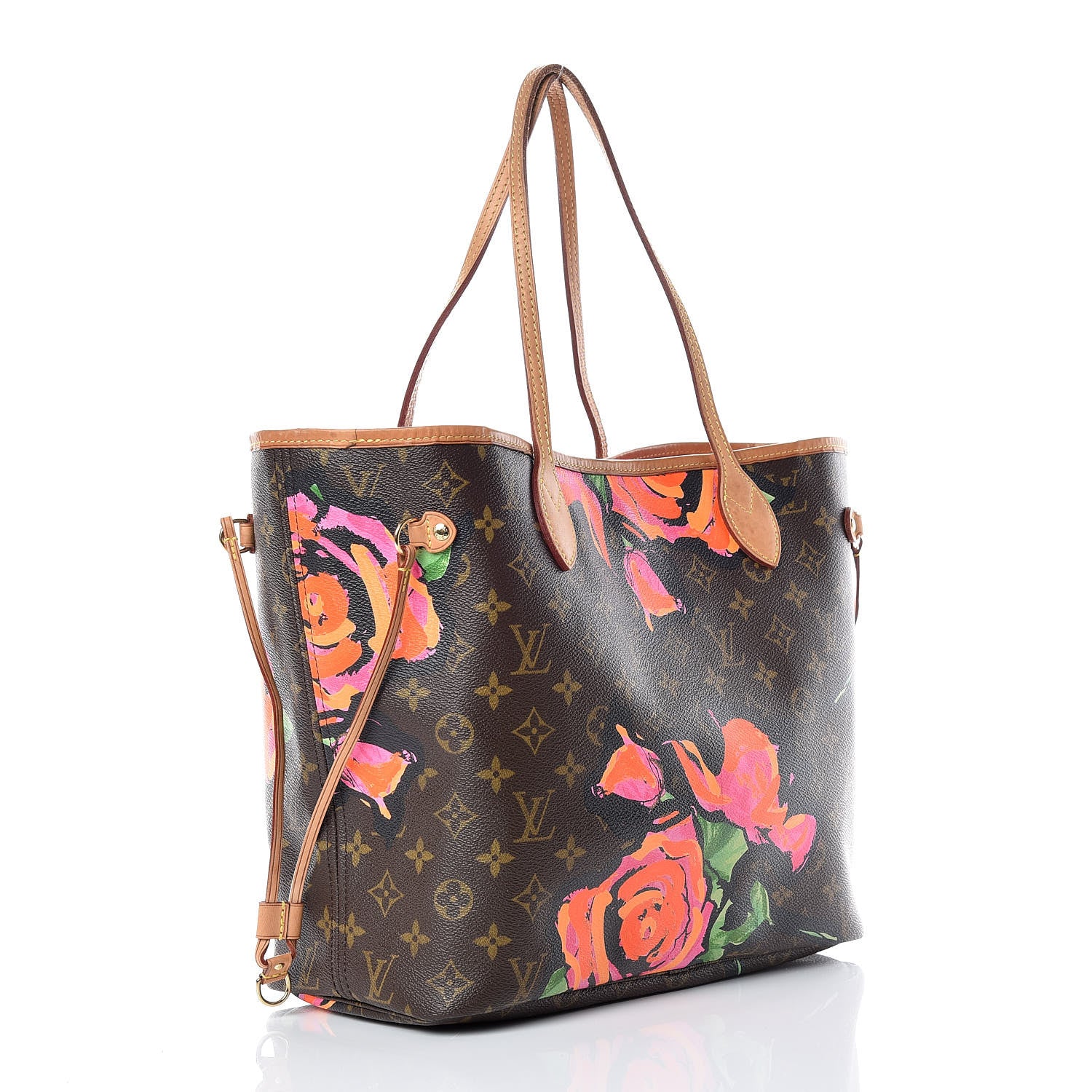 Louis Vuitton Monogram Roses Neverfull MM 3 of 16