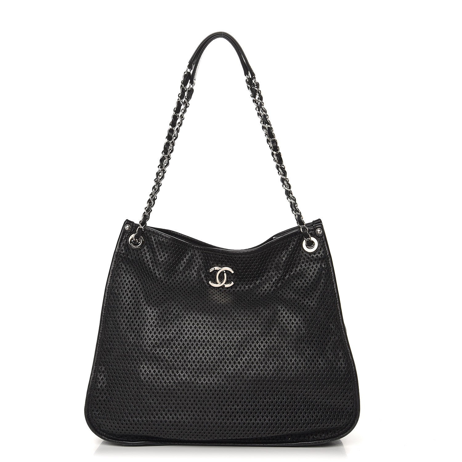 Chanel Calfskin Perforated Up In The Air Tote Black 1 of 11