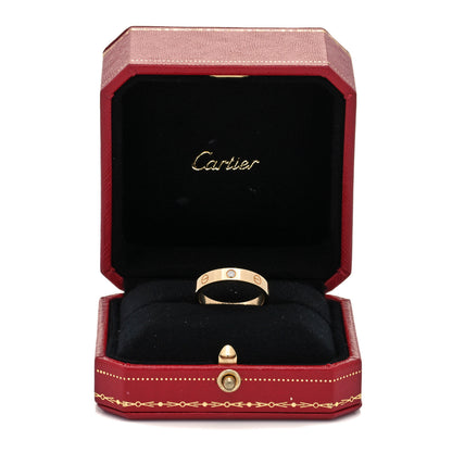 Cartier 18K Yellow Gold Diamond 4mm LOVE Wedding Band Ring 57 8 5 of 5