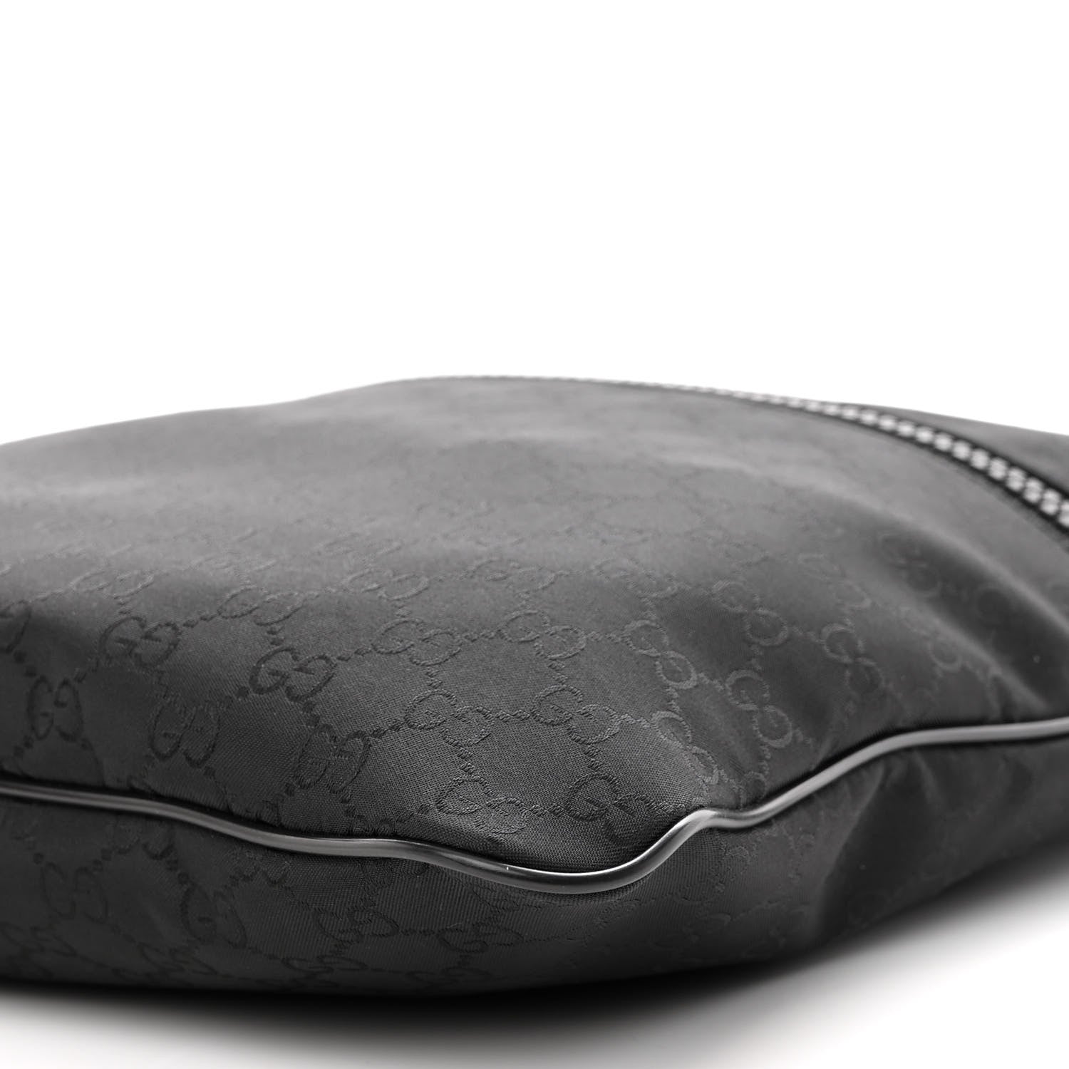 Gucci Nylon Monogram Medium Flat Messenger Bag Black 9 of 10