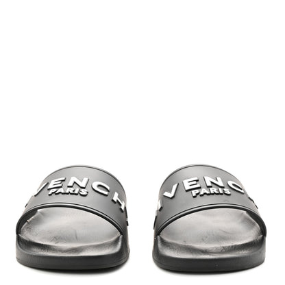 Givenchy Rubber Logo Pool Slide Sandals 40 Black 3 of 10