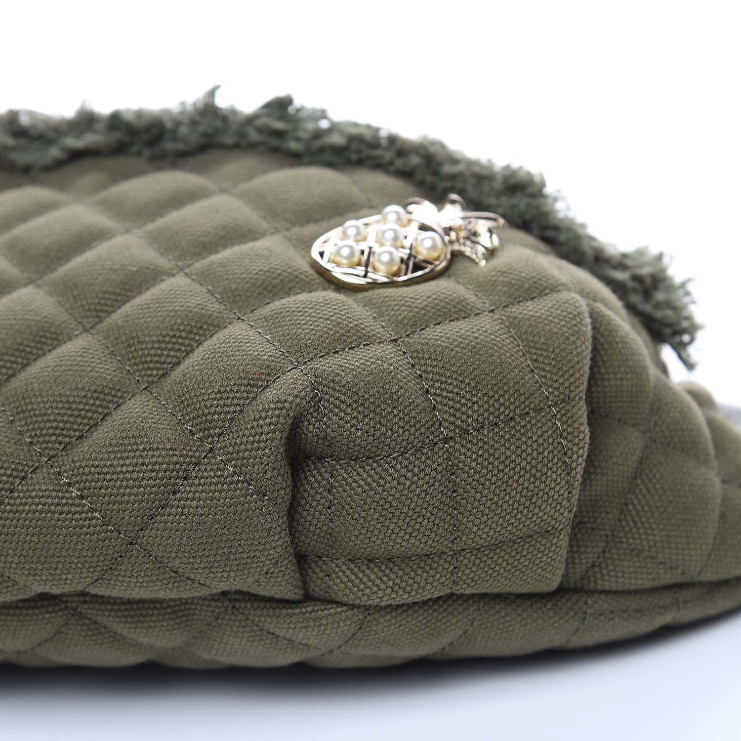 Chanel Canvas Lambskin Quilted Coco Cuba Charms Waist Bag Khaki 11 of 12