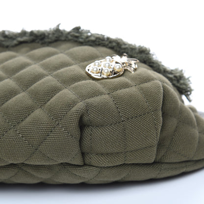 Chanel Canvas Lambskin Quilted Coco Cuba Charms Waist Bag Khaki 11 of 12