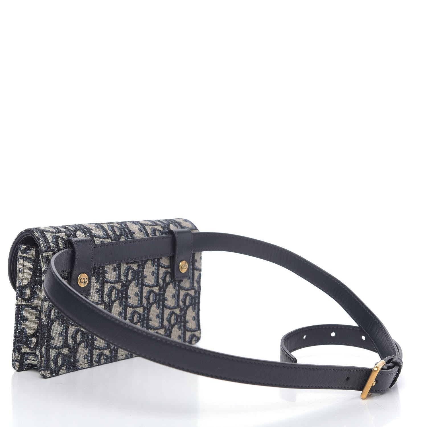 Christian Dior Oblique Saddle Belt Bag Blue 3 of 10
