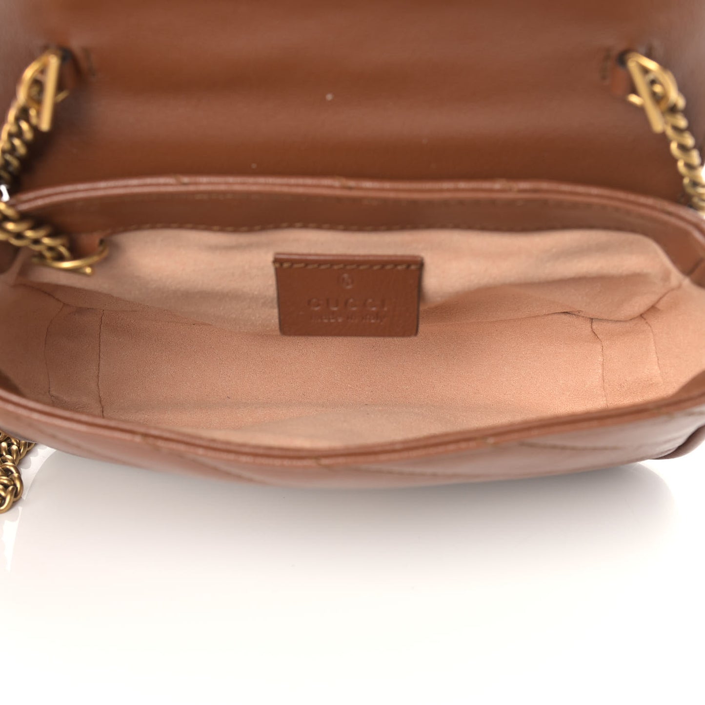 Azalea Calfskin Matelasse Diagonal Super Mini GG Marmont Shoulder Bag Cuir