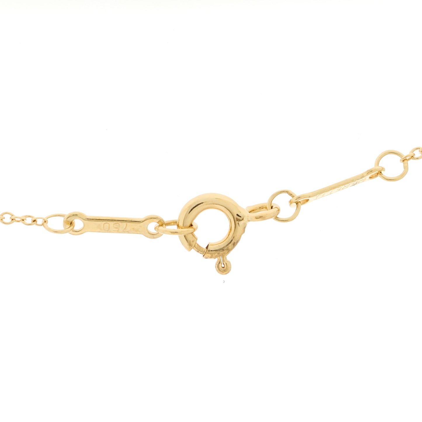 18K Yellow Gold Diamond .44ct Elsa Peretti Diamonds by the Yard Pendant Necklace