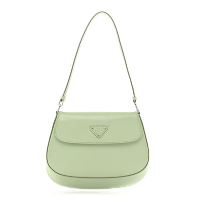 Prada Spazzolato Cleo Flap Shoulder Bag Acqua 1 of 12