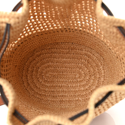 Loewe Raffia Calfskin Balloon Bucket Bag Natural Tan 5 of 10
