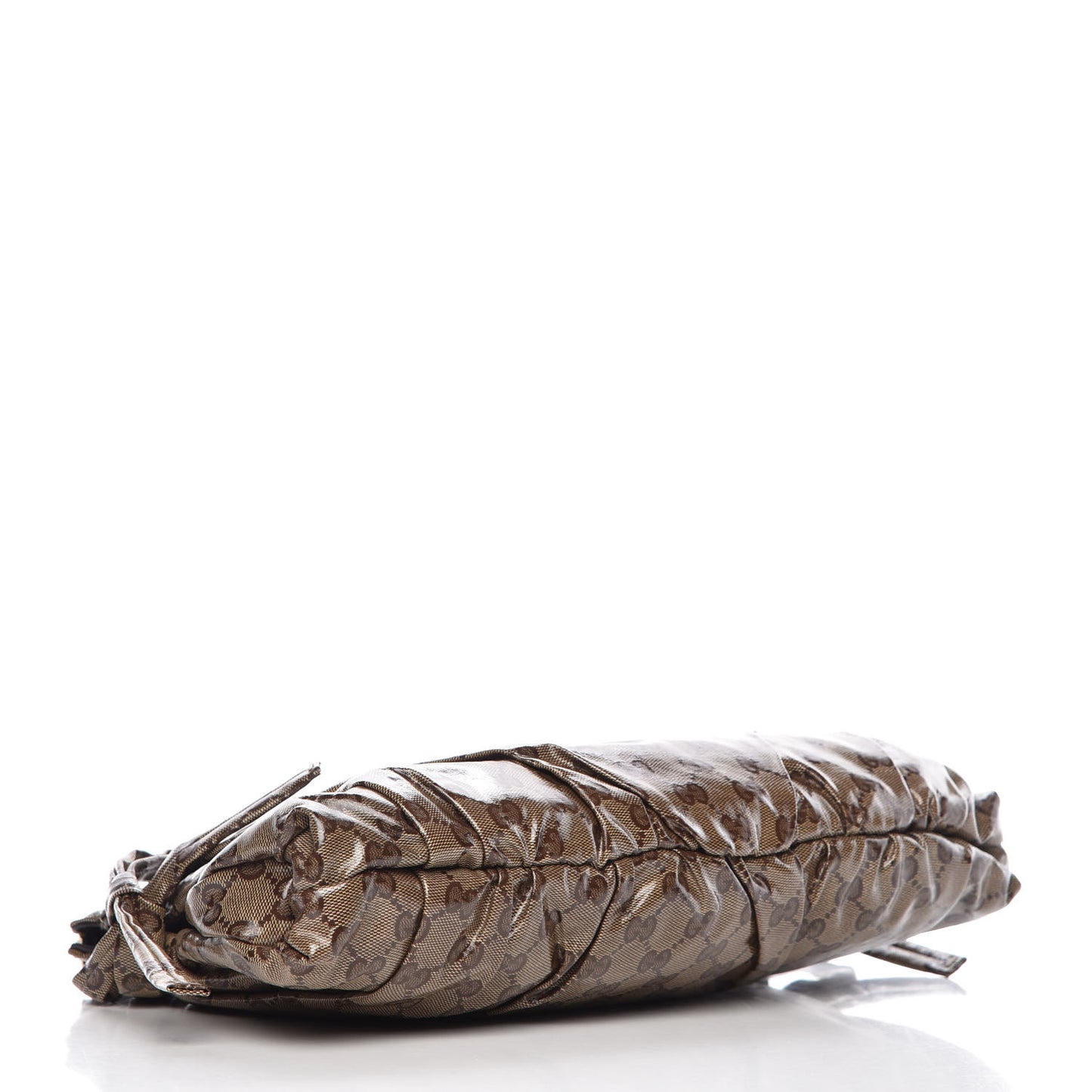 Crystal Monogram Large Hysteria Clutch Brown