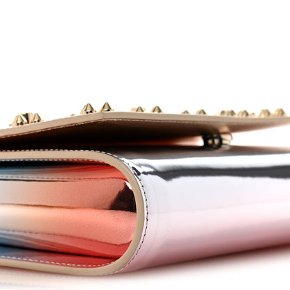 Christian Louboutin Mirror Degrade Spikes Loubinthesky Paloma Clutch Leche Gold 9 of 11