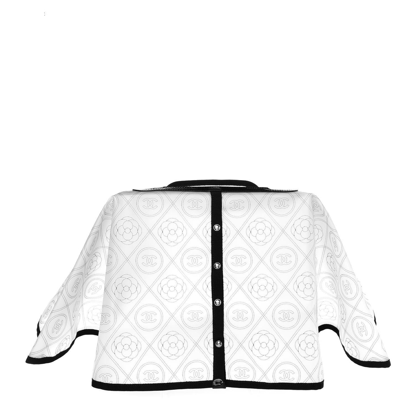 PVC Calfskin Coco Bag Raincoat White Black