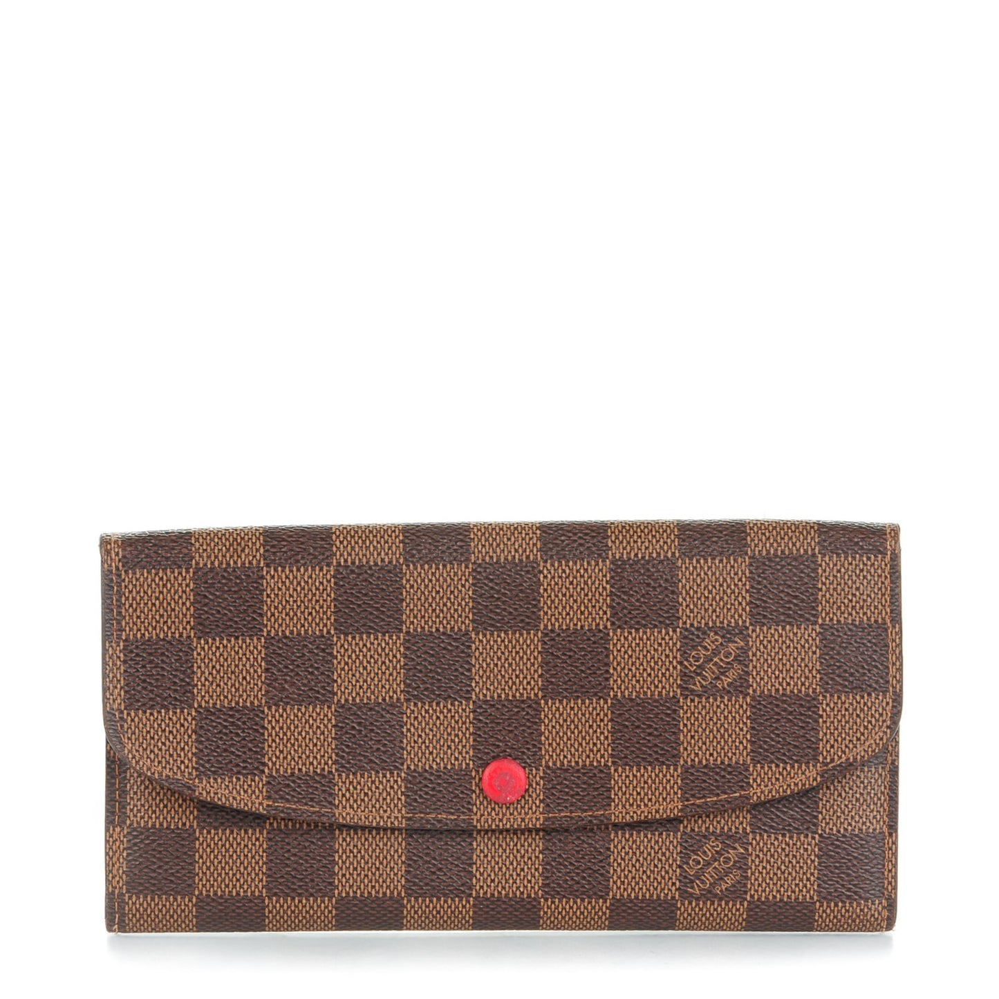 Damier Ebene Emilie Wallet Red
