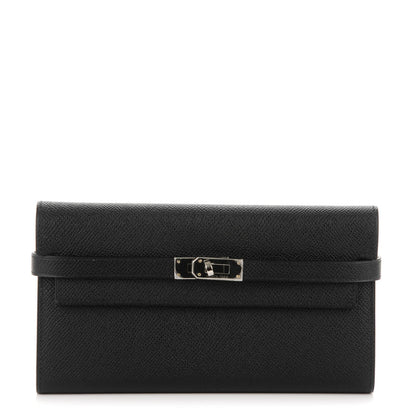 Hermes Epsom Kelly Longue Wallet Black 1 of 13