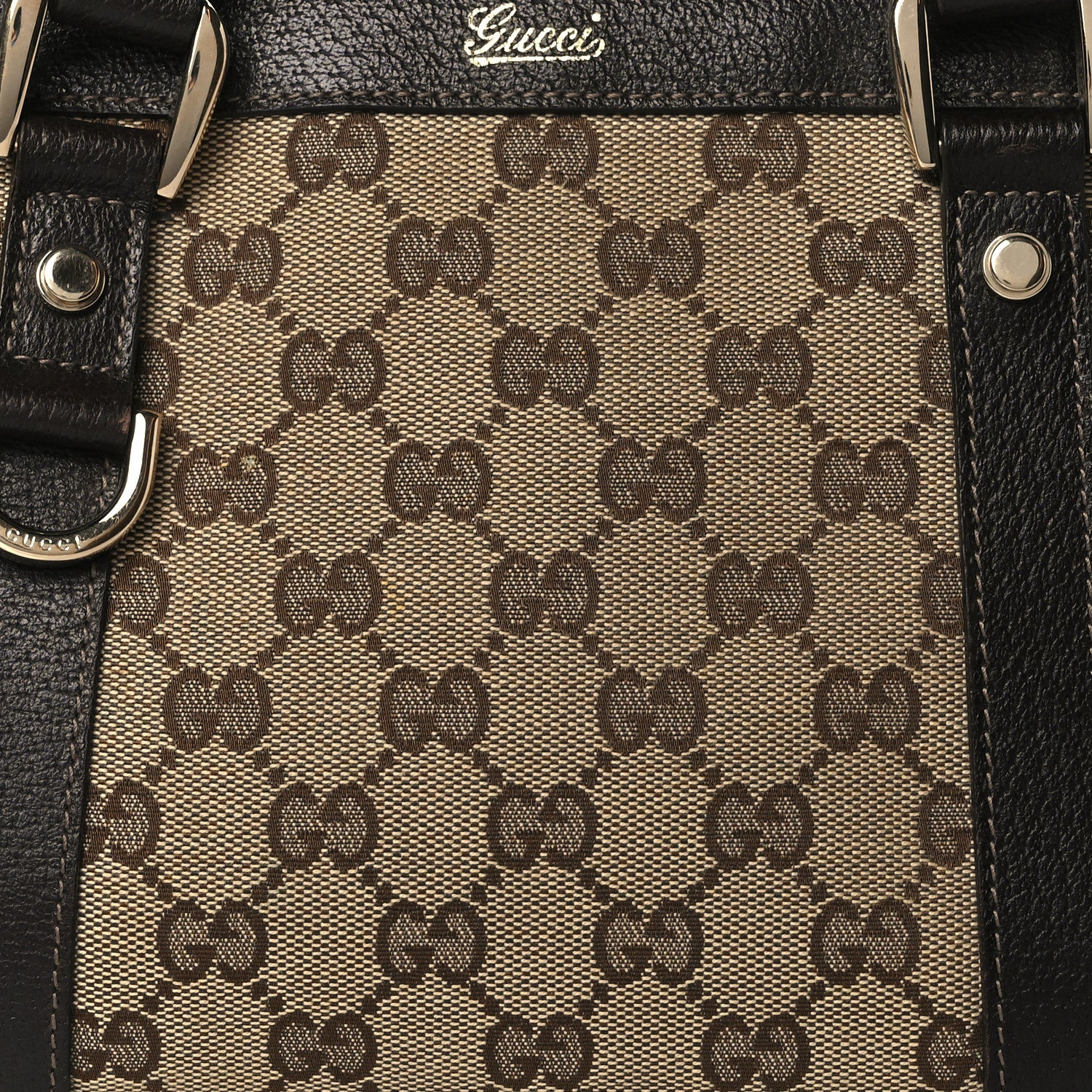 Gucci Monogram Small Abbey Tote Dark Brown 8 of 10