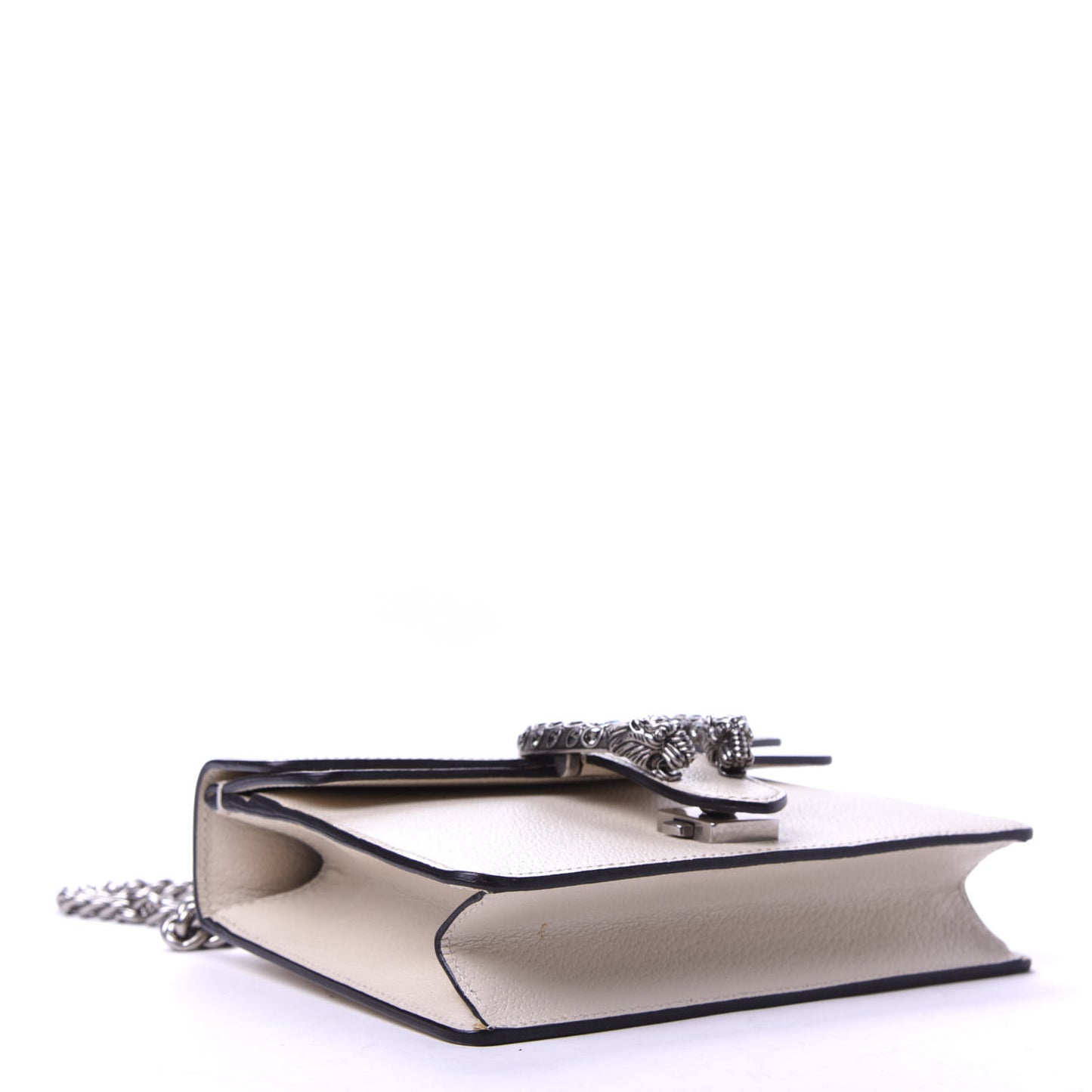 Textured Calfskin Crystal Mini Dionysus Shoulder Bag Mystic White