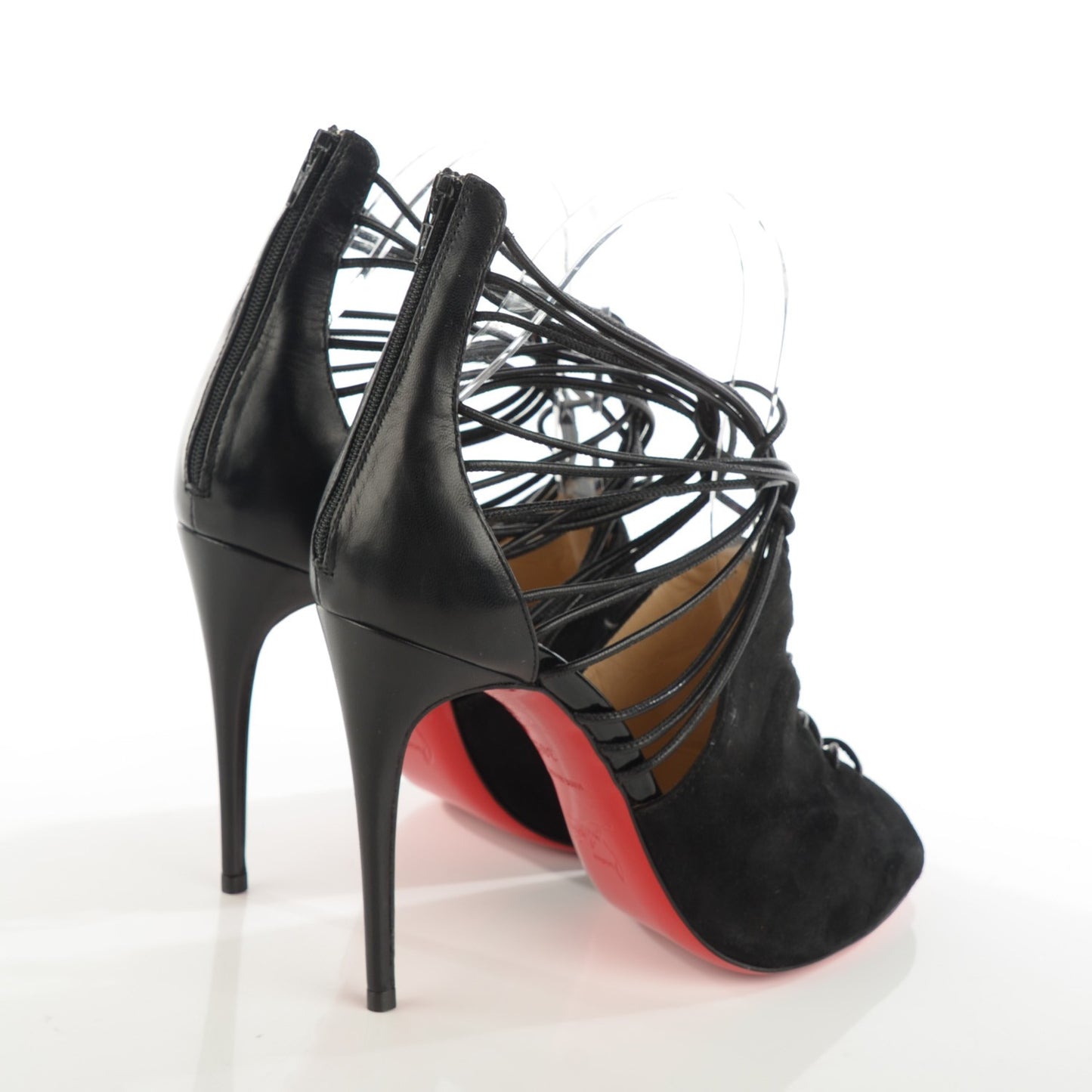 Suede Kid Confusina 100 Peep Toe Pumps 36.5 Black