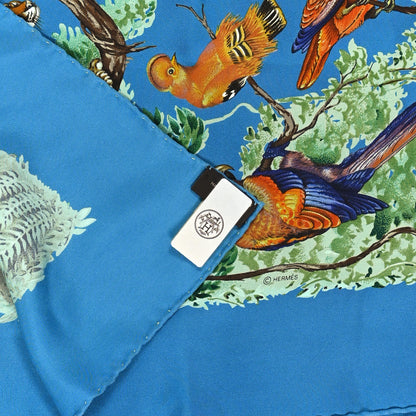 Hermes Silk Equateur Scarf 90 Bleu Azur Vert 3 of 3