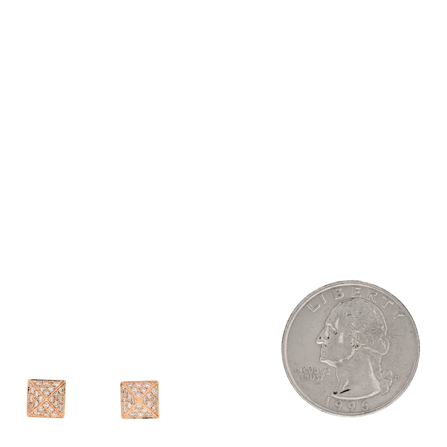 18K Rose Gold Diamond Spike Earrings