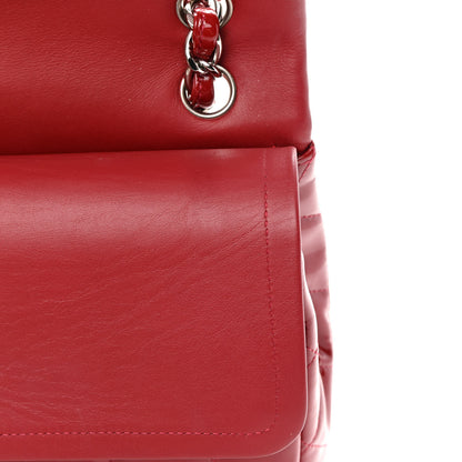 Chanel Patent Quilted Jumbo Double Flap Red 14 of 17