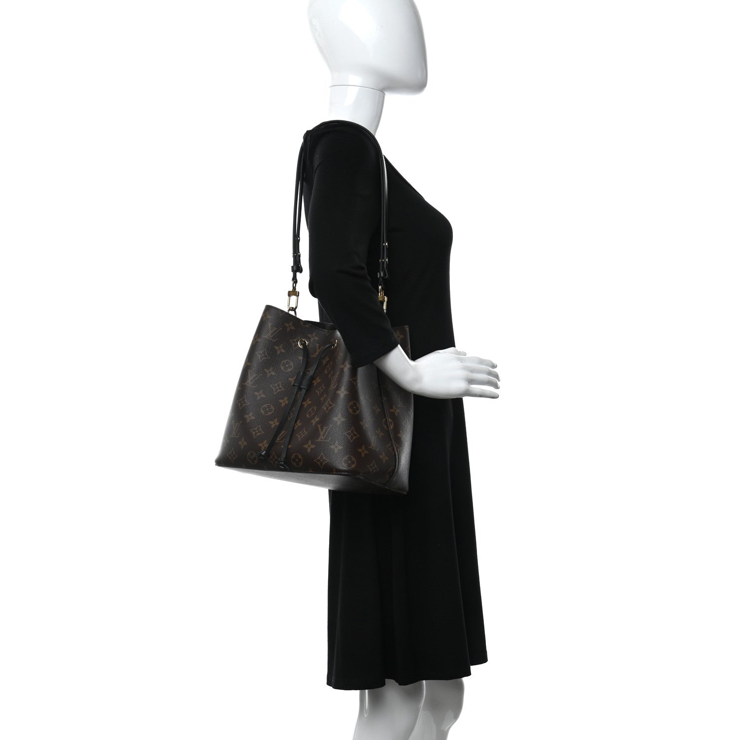 Louis Vuitton Monogram Neonoe MM Black 2 of 10