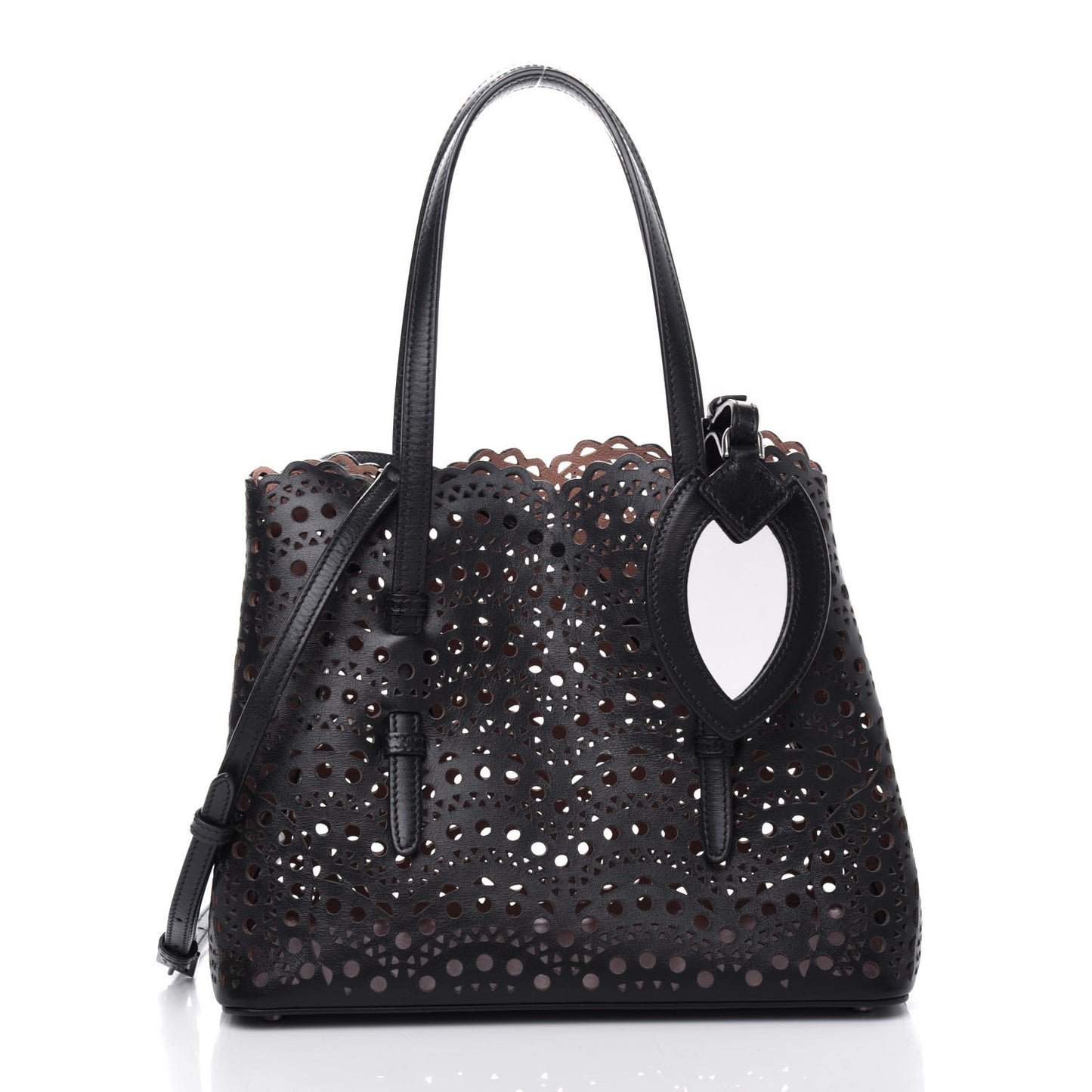 Calfskin Vienne Wave Mina 25 Bag Black