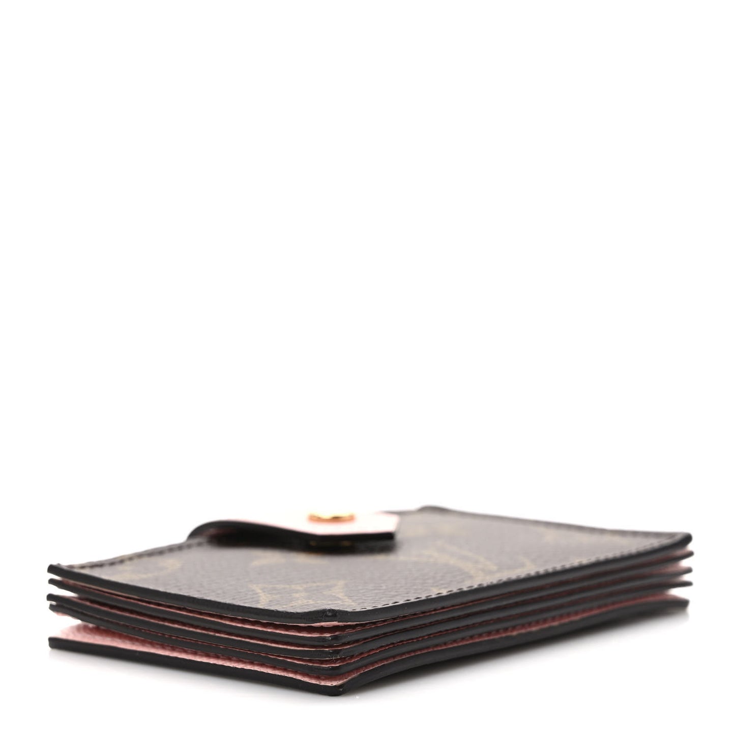 Monogram Gusset Card Holder Rose Ballerine