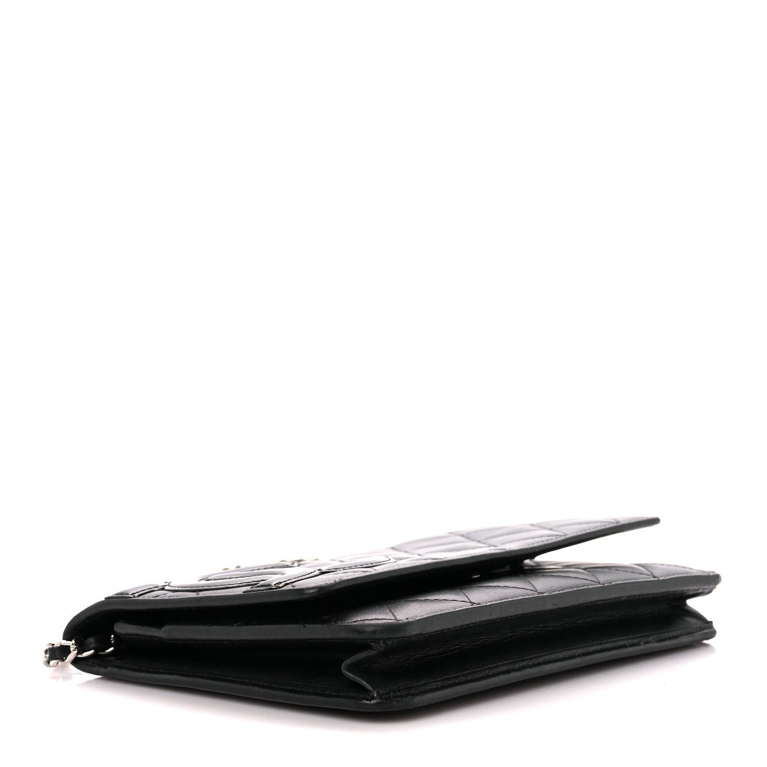 Chanel Calfskin Quilted Cambon Wallet on Chain WOC Black 4 of 12